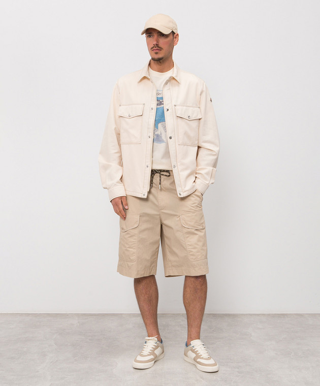 Moncler Футболка кольору айворі Seaside L10918C0007389B8Q зображення 2