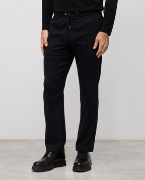 Dolce&Gabbana Сині штани з нашивкою логотипа GP147TFCTAB