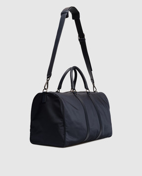 Kiton Синя дорожня сумка з фактурним логотипом UBA0085N01270