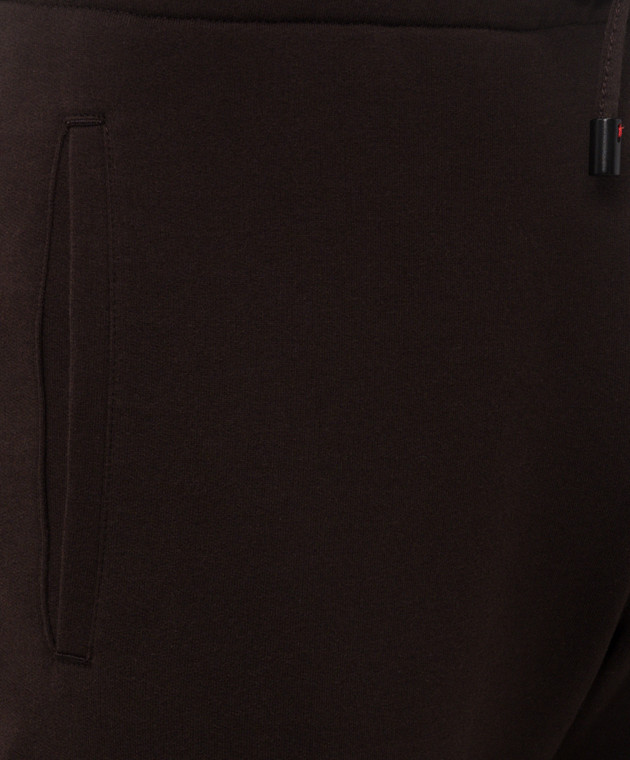 ISAIA Коричневые спортивные брюки с кашемиром MP0058J0420 изображение 5