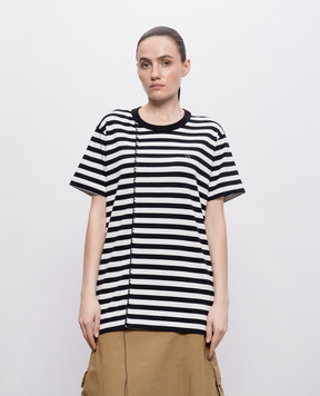 Y`S Yamamoto Футболка в смужку з монограмою YKT72055