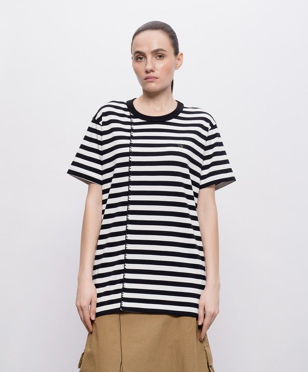 Y`S Yamamoto Футболка в смужку з монограмою YKT72055 зображення 3