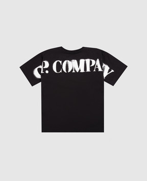 C.P. Company Детская черная футболка с логотипом CUM00WLAA171014