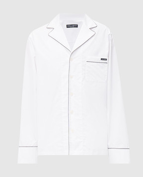 Dolce&Gabbana Біла сорочка в піжамному стилі в клітинку G5OI9TFU5YX