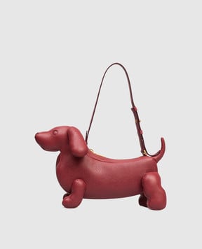 Thom Browne Бордова сумка-багет Pebble Grai Baby Hector FAP341A00198