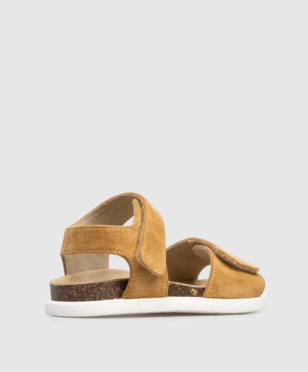 Dolce&Gabbana Детские коричневые замшевые сандалии DL0094AW871 изображение 3