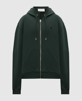 Ami Paris Зеленая спортивная куртка с вышивкой HSW765730