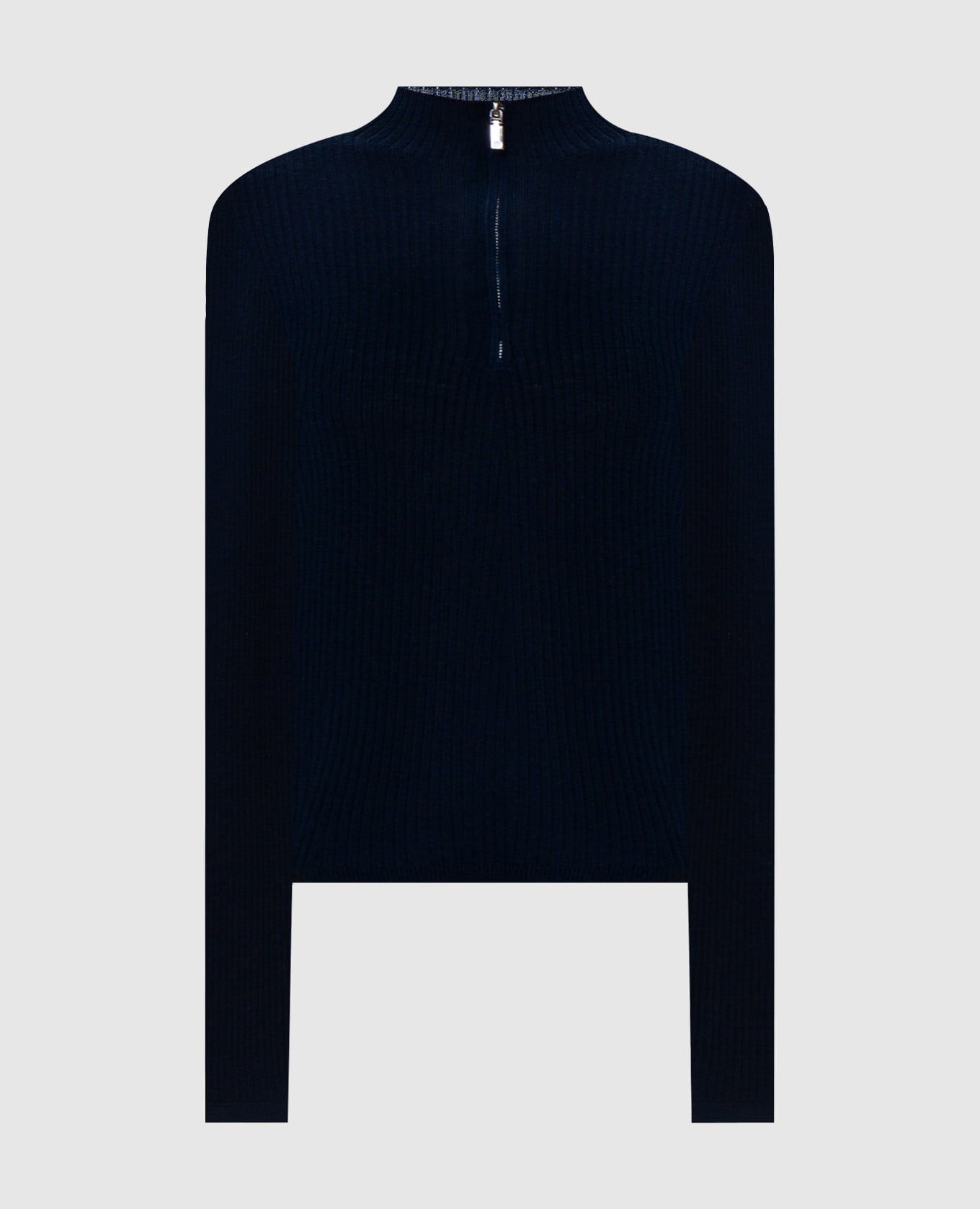 Синий джемпер из шерсти с логотипом