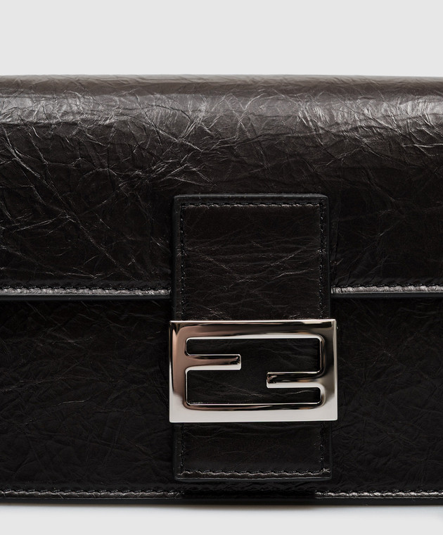 Fendi Черная кожаная сумка Baguette 8M0602B14M изображение 4