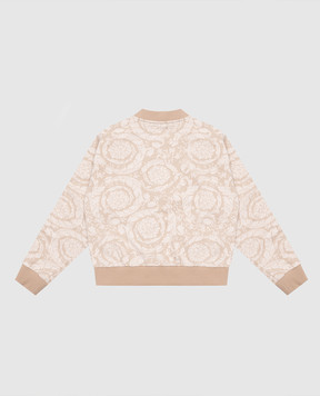 Versace Дитяча бежева спортивна куртка у візерунок 10227431A16796