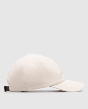 Brunello Cucinelli Бежевая кепка с вышивкой логотипа M277P9850