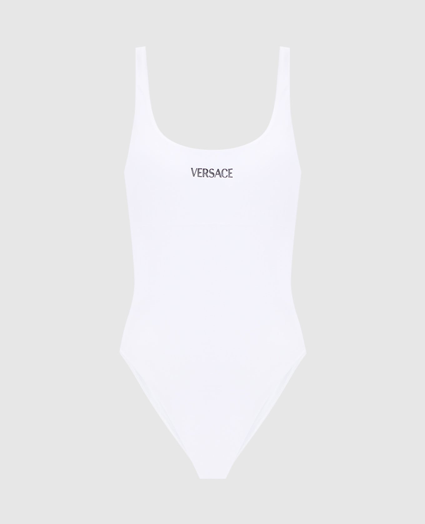 Белый купальник с логотипом