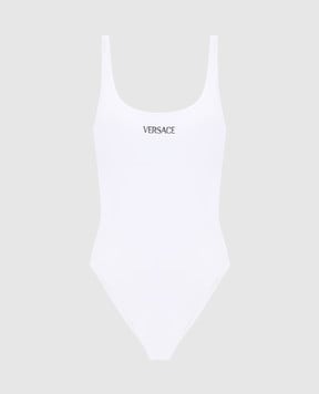 Versace Білий купальник з логотипом 10231621A17152