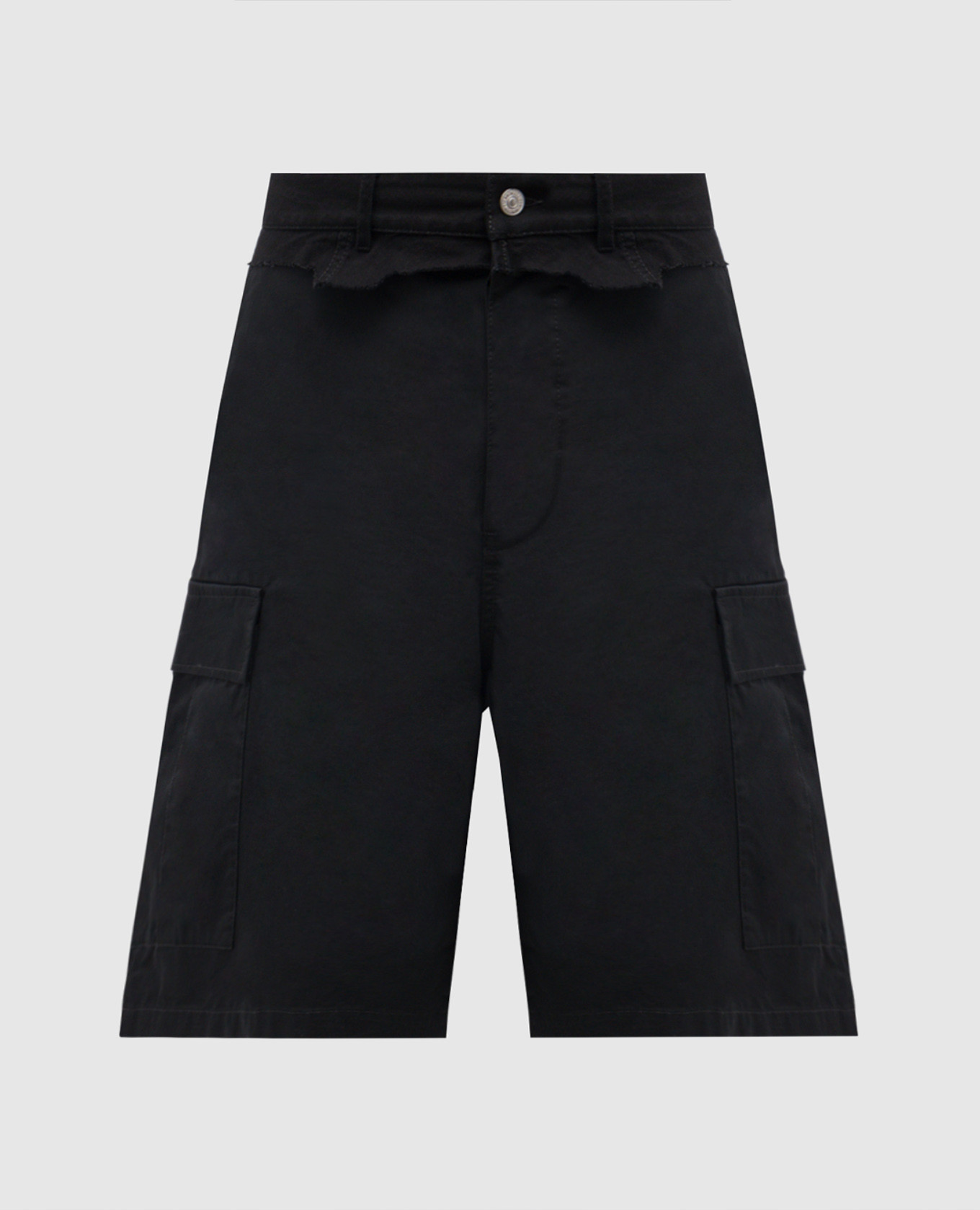 

Черные шорты-карго с эмблемой, Черный, Шорты
