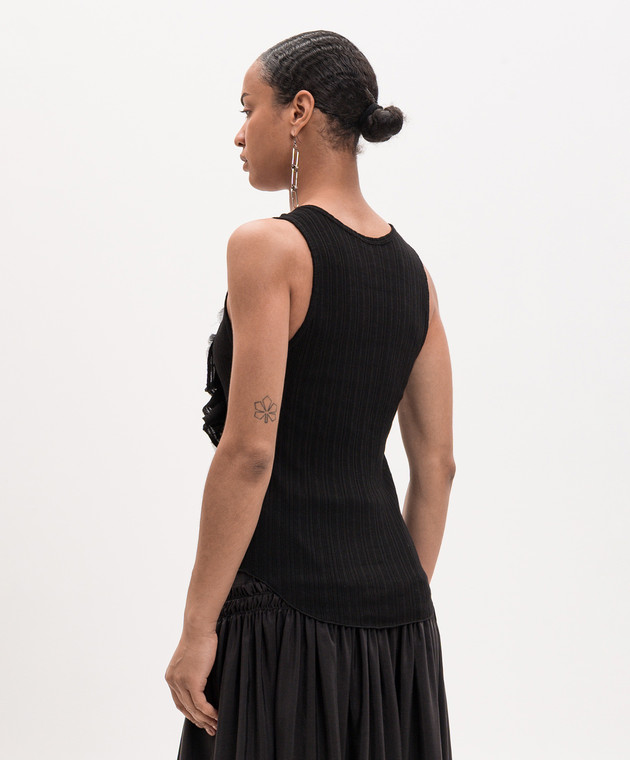 Ann Demeulemeester Черный топ Rase Serafino B0013947FA736 изображение 4