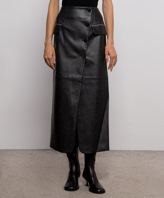 Twinset Черная юбка миди 262LI2KDD изображение 3