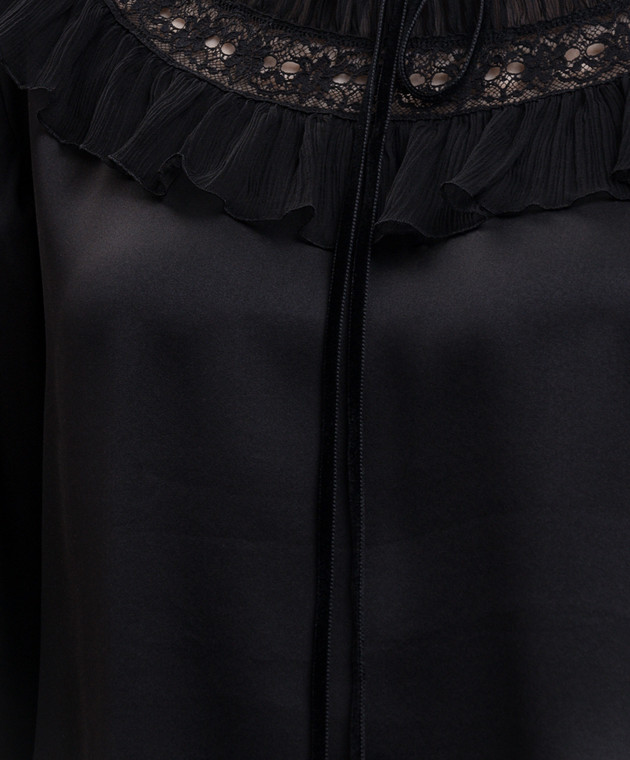 Ann Demeulemeester Чорна сукня Armida із шовку B0014415FA134 зображення 5