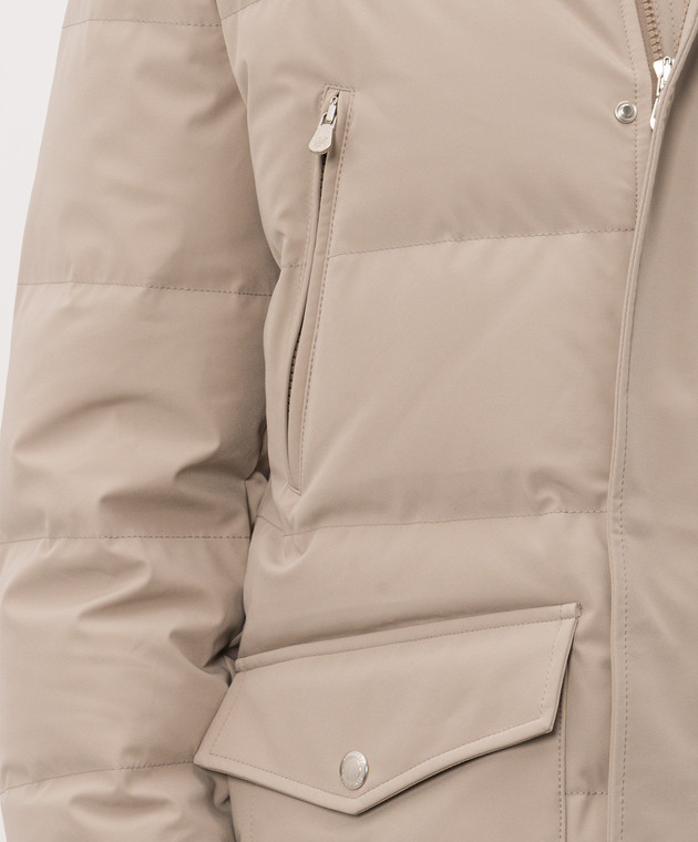 Brunello Cucinelli Бежевий пуховик MV4061823 зображення 5