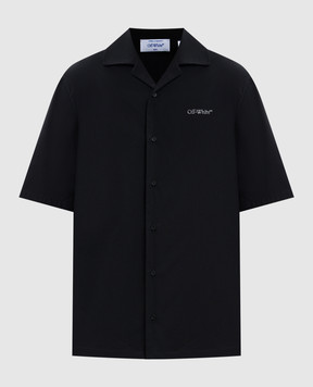 Off-White Черная рубашка с логотипом Metal Arrow 44XGG01FS26F003