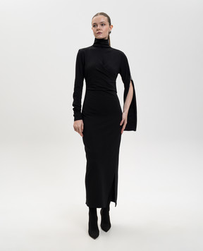 The Attico Чорна сукня міді 260WCW00263RYY002AA