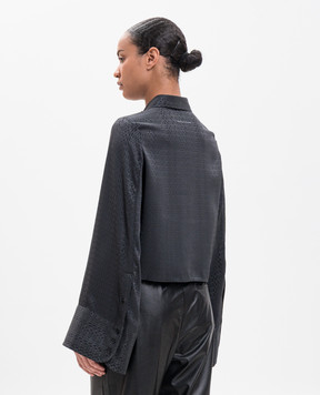 Maison Margiela MM6 Черная блузка в логотипе шаблон S52DT0044M36007