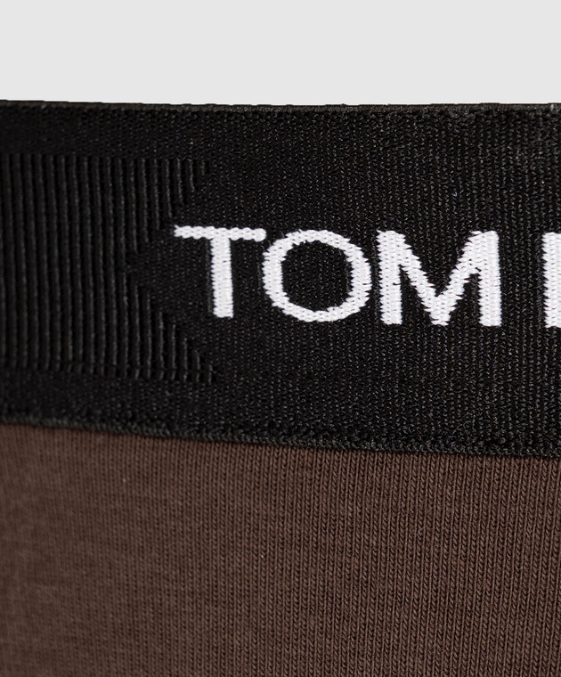 Tom Ford Трусы-боксеры коричневого цвета с узором логотипа T4LC31040 изображение 3