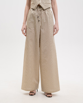 Max Mara Бежеві штани ORDINE в смужку MXMORDINE