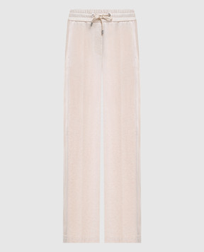 Peserico Бежевые меланжевые спортивные штаны A04590J02379E