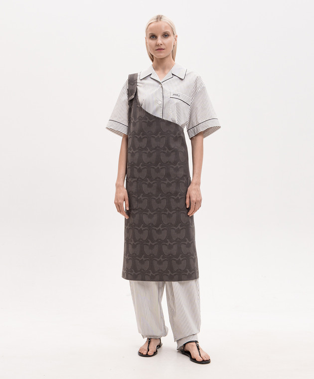 Le Jacquard Fraincais Сірий фартух Braise з бавовни 31696 зображення 2