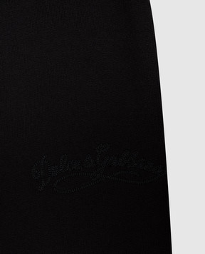 Dolce&Gabbana Дитячі чорні спортивні штани з вишивкою логотипа L5JPJ2G7QNV56