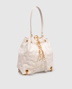 Balmain Шкіряний рюкзак Pulse кольору айворі HN1GE036LSM6