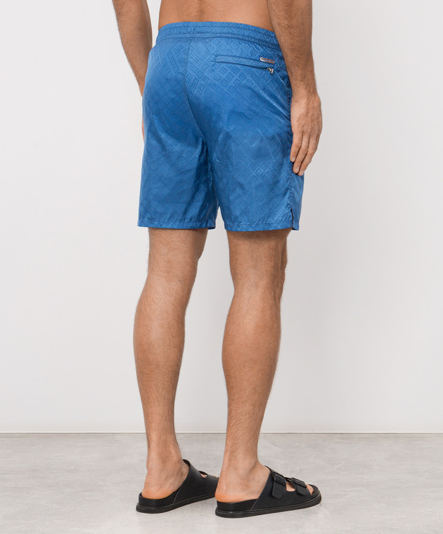 Stefano Ricci Сині шорти для плавання у візерунок M6B6200010IT3100 зображення 3