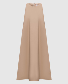 Peserico Бежева сукня з ланцюжком моніль A0272601979