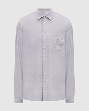 Trussardi Сіра сорочка з вишивкою логотипа 5006N000054NMS150T11