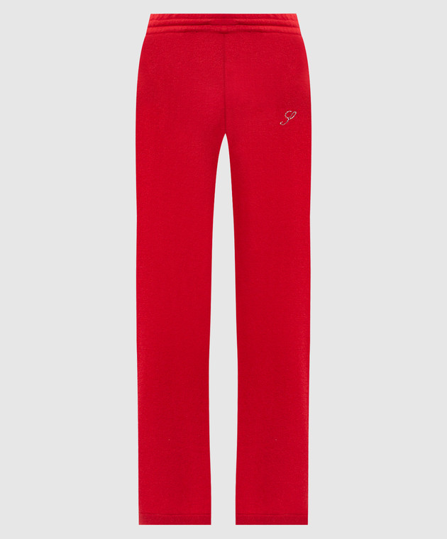 Sporty & Rich Красные брюки из кашемира и шерсти PA02782327RE50