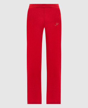 Sporty & Rich Красные брюки из кашемира и шерсти PA02782327RE50