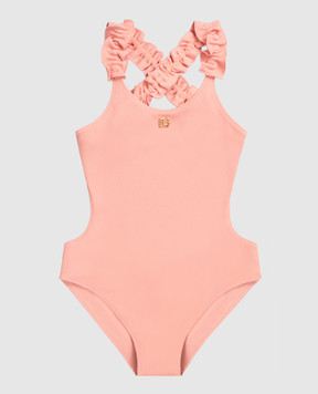 Dolce&Gabbana Детский розовый купальник с рюшами L5J871ON0CA812+
