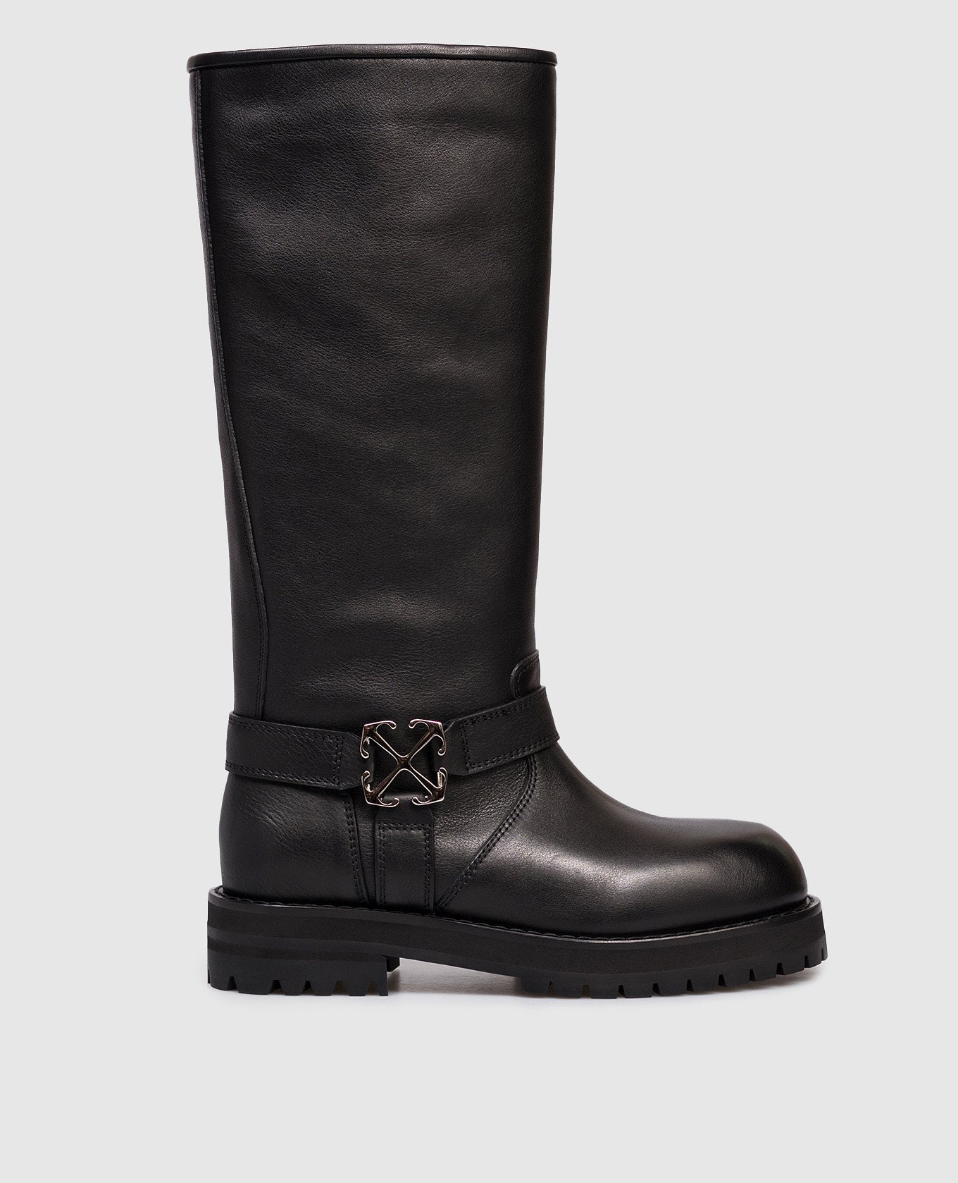 

Черные кожаные сапоги с логотипом Arrow, Черный, Сапоги