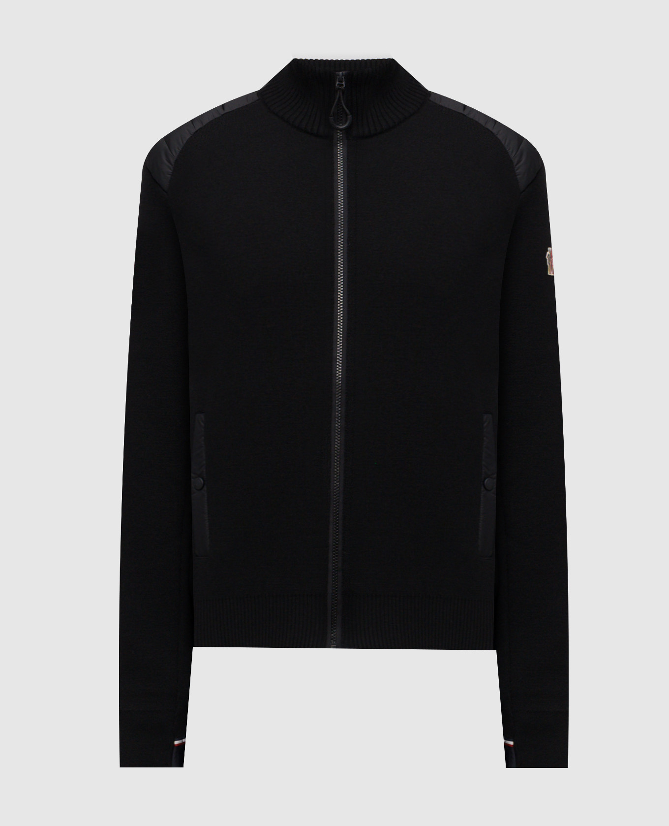 

Черный кардиган из шерсти с эмблемой, Кардиганы