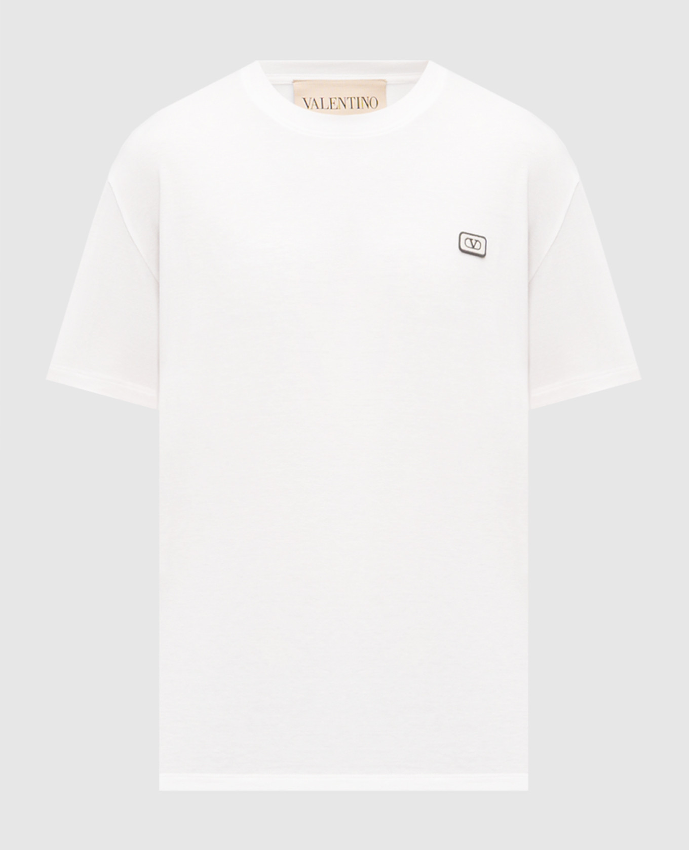 

Белая футболка с нашивкой эмблемы, Белый, Футболки