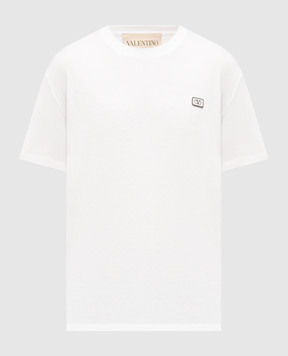 Valentino Біла футболка з нашивкою емблеми 8V3MG10VAQ8