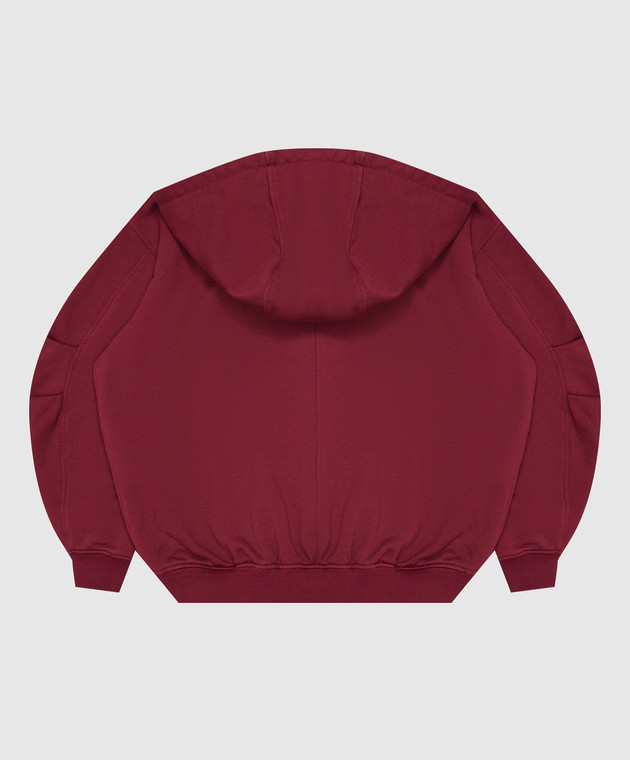 Dolce&Gabbana Детская бордовая спортивная куртка с вышивкой логотипа L5JWCZG7QNV изображение 2