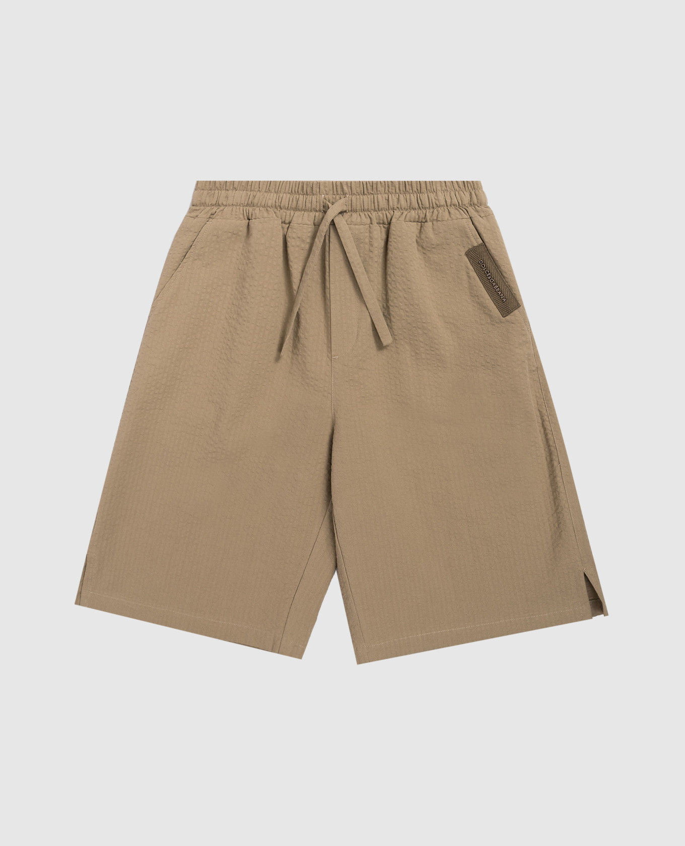 

Детские коричневые шорты с логотипом, Коричневый, Шорты