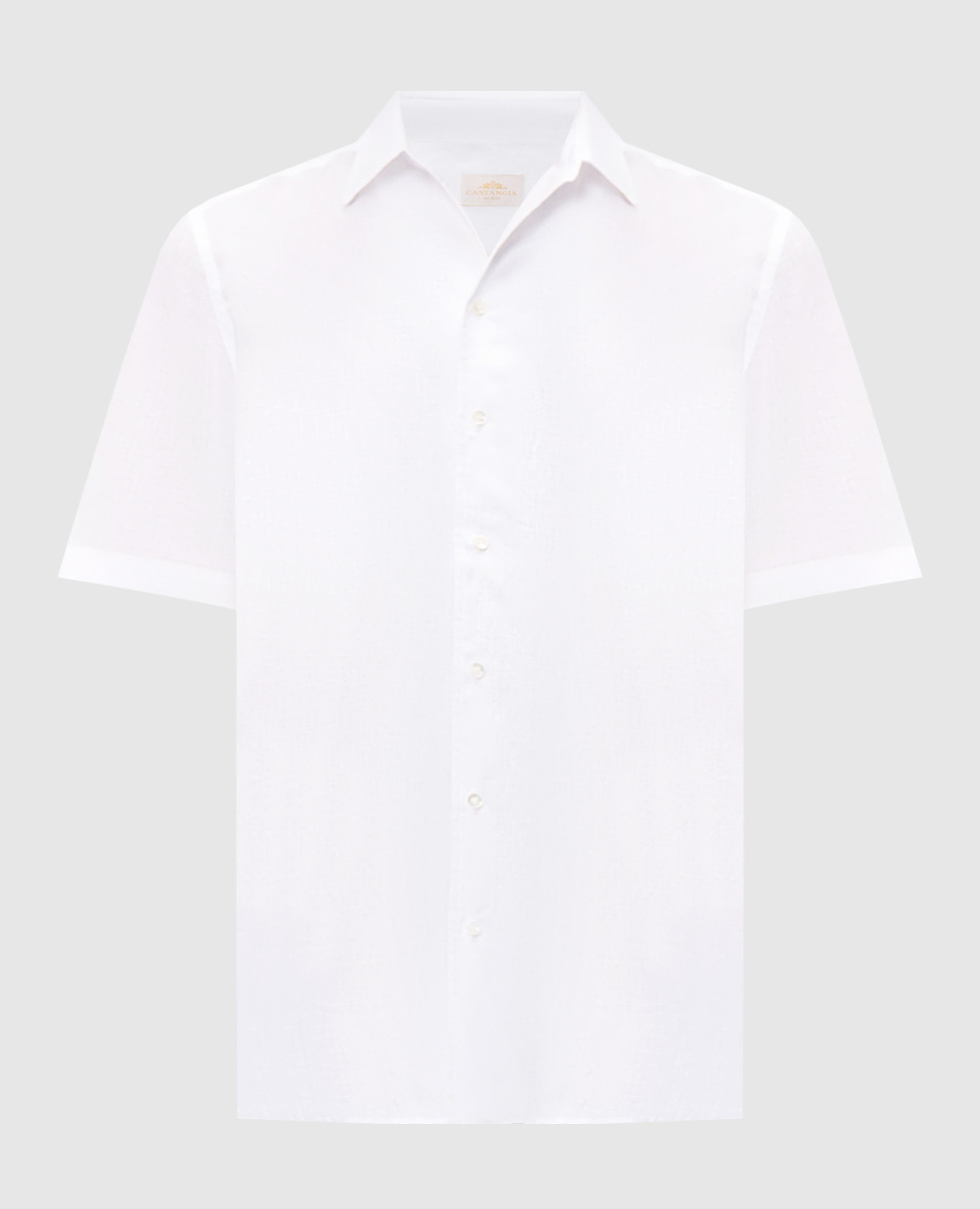 Белая рубашка из льна