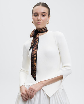 Givenchy Стрічка твіллі із шовку в анімалістичний принт 710010122001