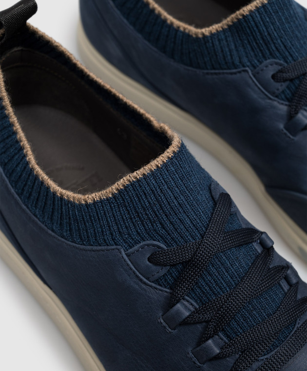 Lanciotti De Verzi Сині кросівки з нубука SNEAKERS зображення 5