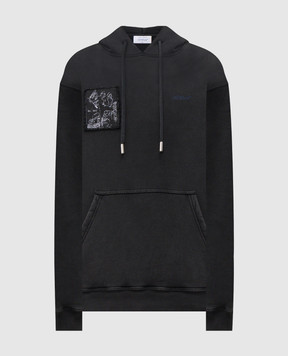 Off-White Сіре худі Faded Painting 44MBB085F5F00X