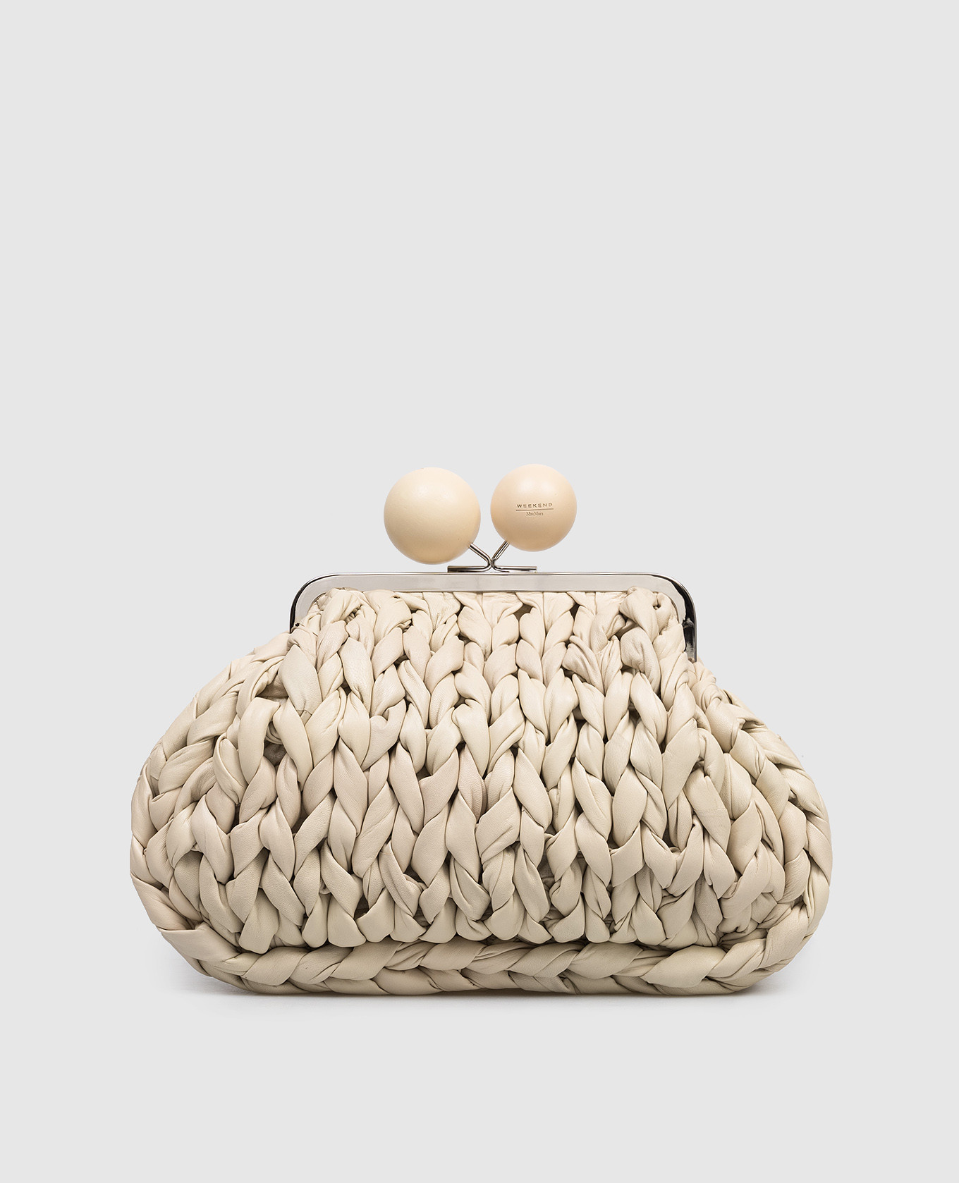 Кожаная сумка цвета айвори Pasticcino