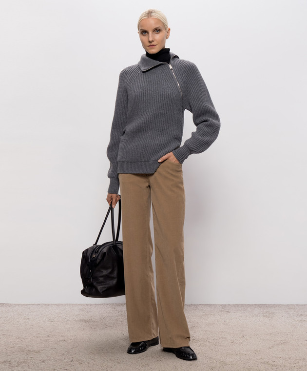 Dondup Серый кардиган из шерсти DT453M01028D002 изображение 2