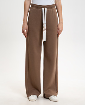 Max Mara Коричневые спортивные штаны BALI с логотипом SMMBALI
